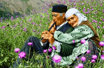 --عکس مرد و زن روستایی سالخورده